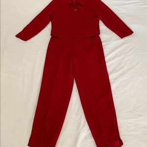 Ruby Red Ganni Suit Petite 8